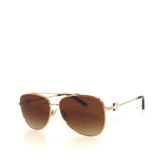 Tiffany & Co TF3080 60213B Pale Gold Brown Gradient Sunglasses - Picture 1 of 6